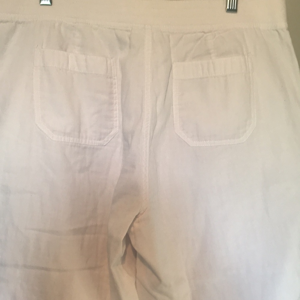 J Jill white cotton cuffed pants - Picture 5 of 8